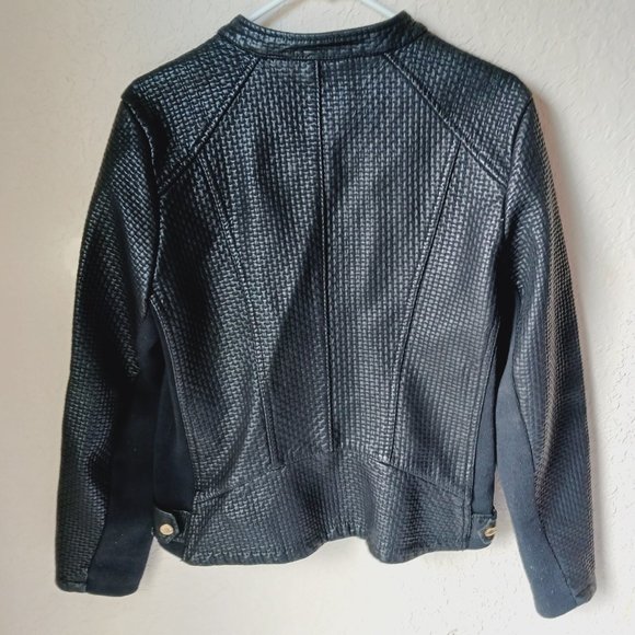 Calvin Klein black with gold zippers and snaps. - Picture 4 of 11